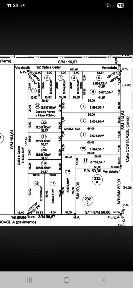 VENTA TERRENO BARRIO PARQUE PEÑA